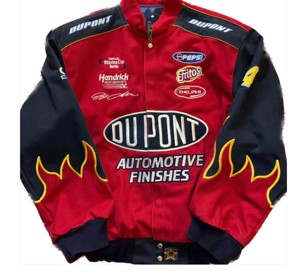DuPont NASCAR Racing Jacket Vintage Red Motorsport Streetwear