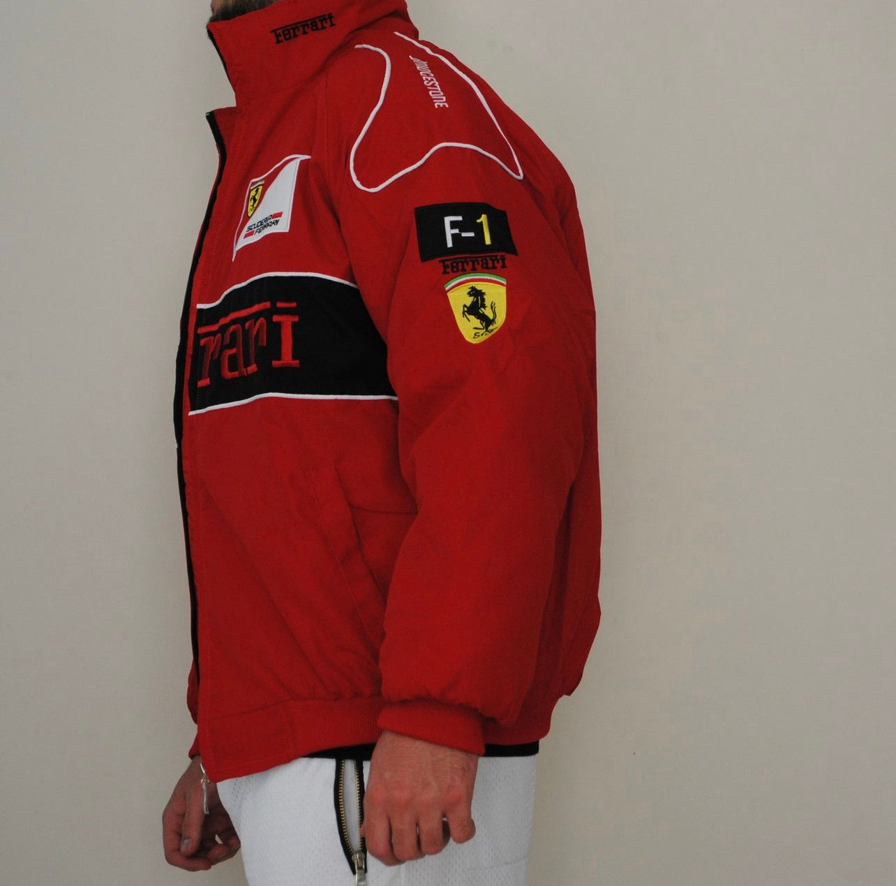 FERRARI Vintage Racing Jacket Black Red Formula Uno 90s | eBay