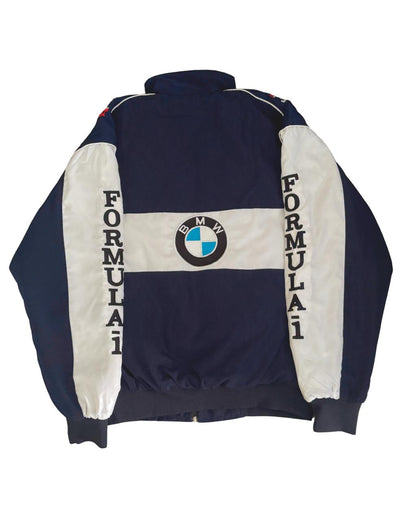 navy and white Williams BMW racing jacket with Formula 1 branding